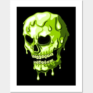 Radioactive Melting Skull Posters and Art